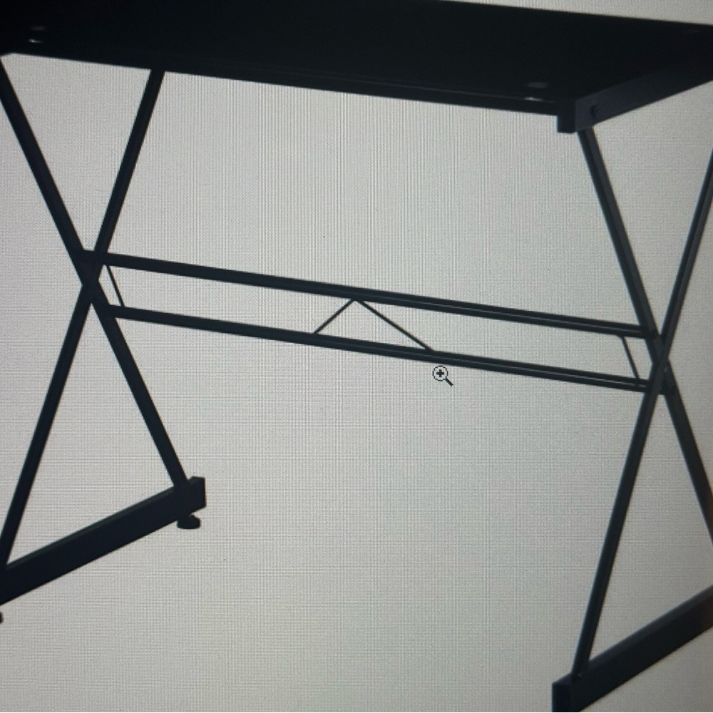 Black glass desk